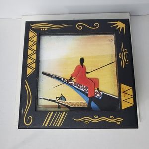 Desk Box w glass top  8" sq